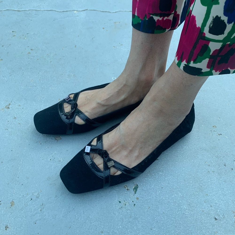 Tod’s Black Suede Flats